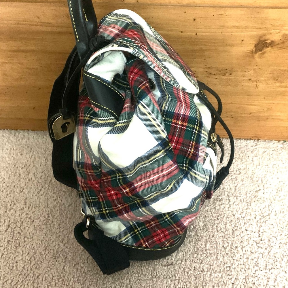 SOLD Dooney & Bourke Tartan Backpack - Picture 3 of 9